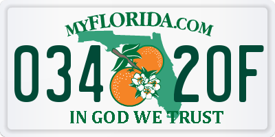 FL license plate 0342OF