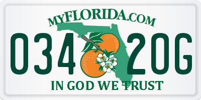 FL license plate 0342OG