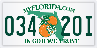 FL license plate 0342OI