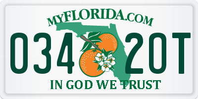 FL license plate 0342OT