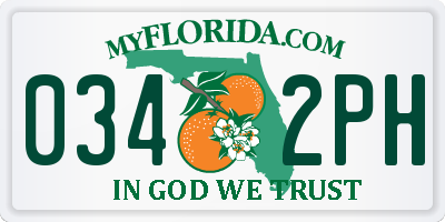 FL license plate 0342PH