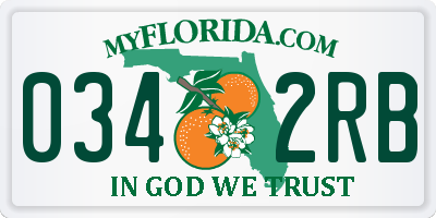 FL license plate 0342RB