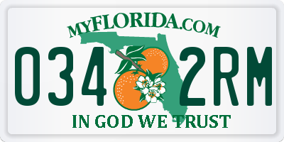 FL license plate 0342RM