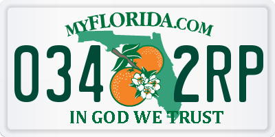 FL license plate 0342RP