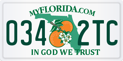 FL license plate 0342TC