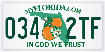 FL license plate 0342TF