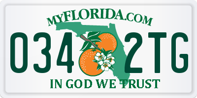 FL license plate 0342TG
