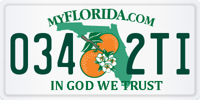 FL license plate 0342TI