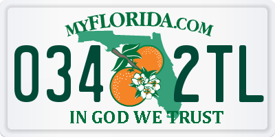 FL license plate 0342TL