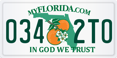 FL license plate 0342TO