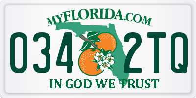 FL license plate 0342TQ