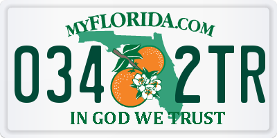FL license plate 0342TR
