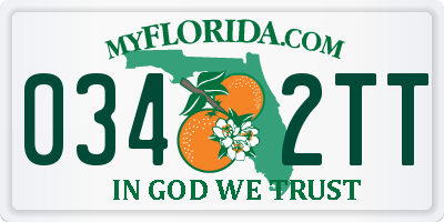 FL license plate 0342TT