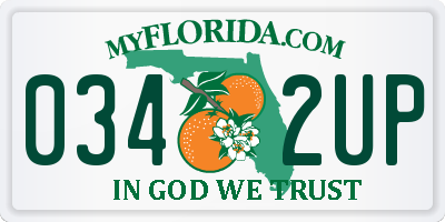 FL license plate 0342UP