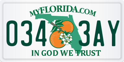 FL license plate 0343AY