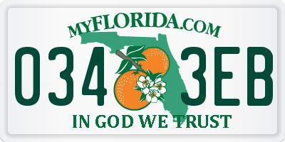FL license plate 0343EB