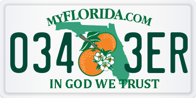 FL license plate 0343ER