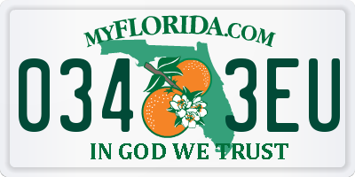 FL license plate 0343EU