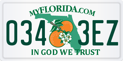 FL license plate 0343EZ