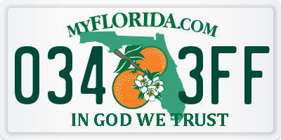FL license plate 0343FF