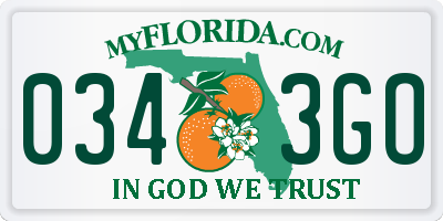 FL license plate 0343GO