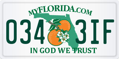 FL license plate 0343IF
