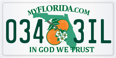 FL license plate 0343IL