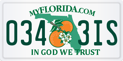FL license plate 0343IS
