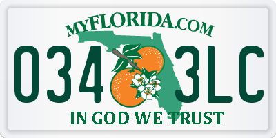 FL license plate 0343LC