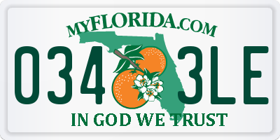 FL license plate 0343LE