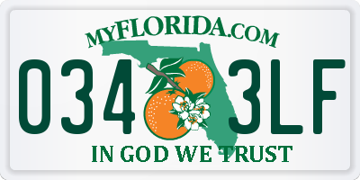 FL license plate 0343LF