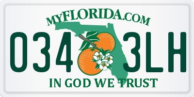 FL license plate 0343LH
