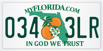 FL license plate 0343LR