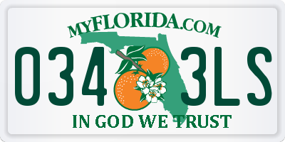 FL license plate 0343LS