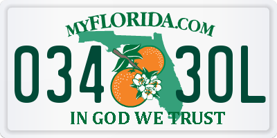 FL license plate 0343OL
