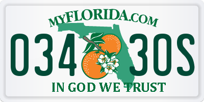 FL license plate 0343OS