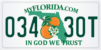 FL license plate 0343OT
