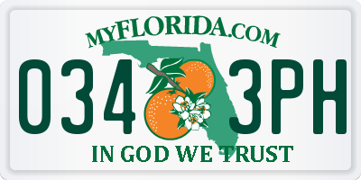 FL license plate 0343PH