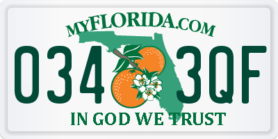 FL license plate 0343QF