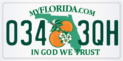 FL license plate 0343QH