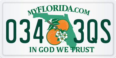 FL license plate 0343QS