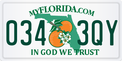 FL license plate 0343QY