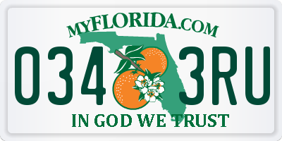 FL license plate 0343RU