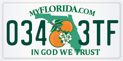 FL license plate 0343TF