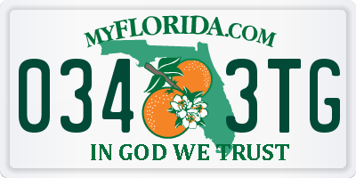 FL license plate 0343TG
