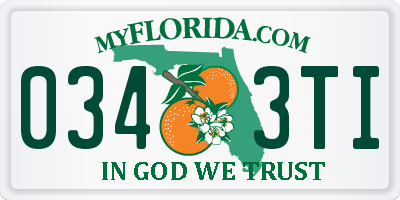 FL license plate 0343TI