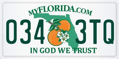 FL license plate 0343TQ