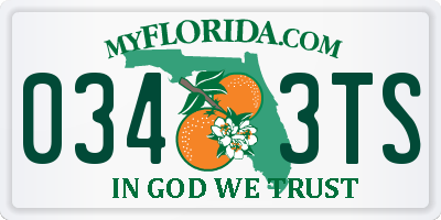 FL license plate 0343TS