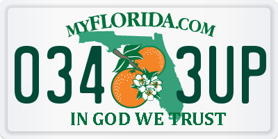 FL license plate 0343UP