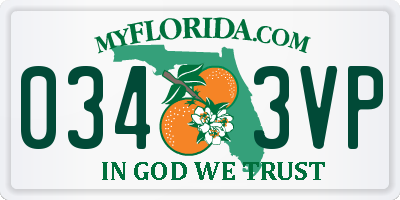 FL license plate 0343VP